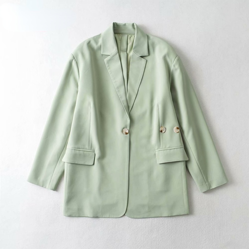 Mint Blazers Woman Loose Fit BF Long Sleeve Jackets Outwear