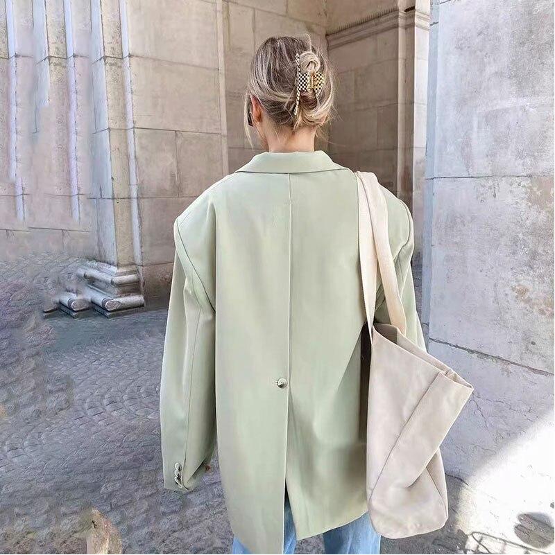 Mint Blazers Woman Loose Fit BF Long Sleeve Jackets Outwear