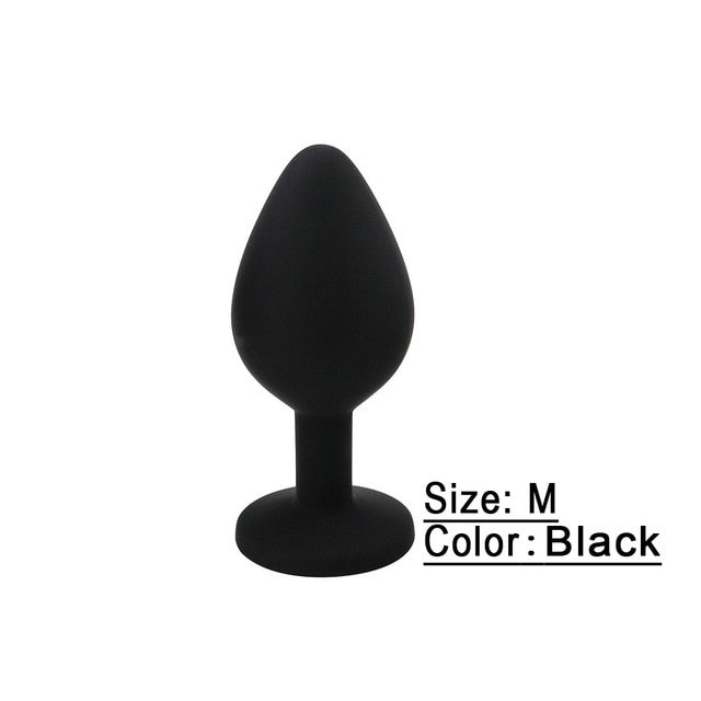 Silicone Butt Plug Anal Plug Unisex Sex Stopper 3 Different Size Adult Toys for Men/Women Anal Trainer for Couples