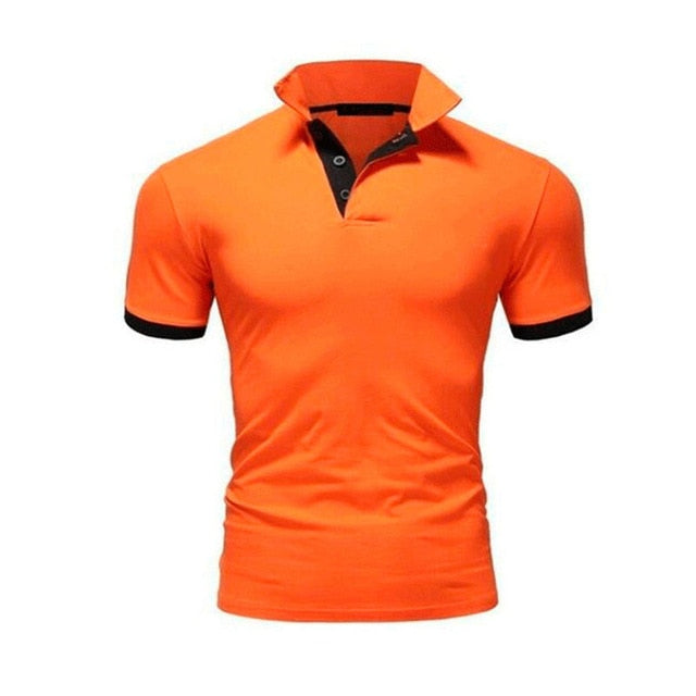 Summer short Sleeve Polo Shirt men fashion polo shirts casual Slim Solid color business men's polo shirts men's clothing