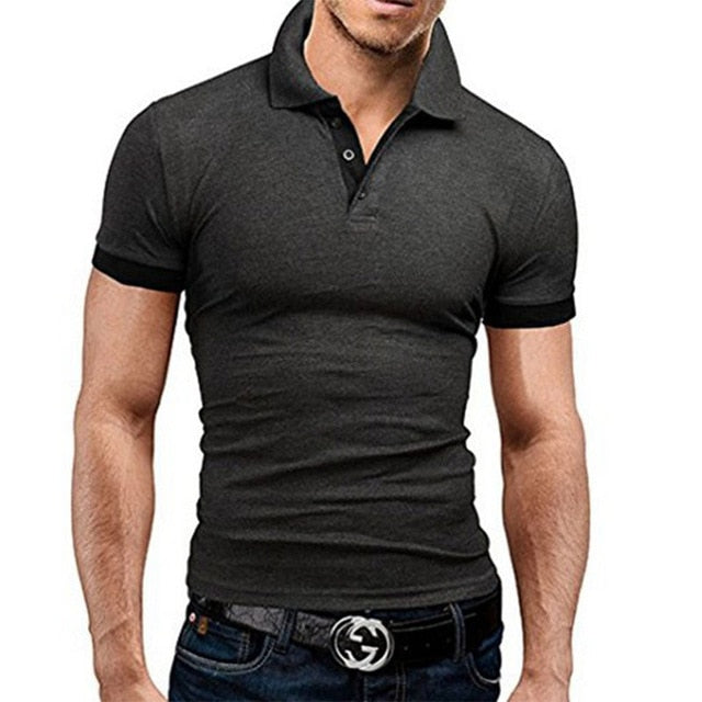 Summer short Sleeve Polo Shirt men fashion polo shirts casual Slim Solid color business men's polo shirts men's clothing