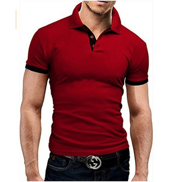 Summer short Sleeve Polo Shirt men fashion polo shirts casual Slim Solid color business men's polo shirts men's clothing