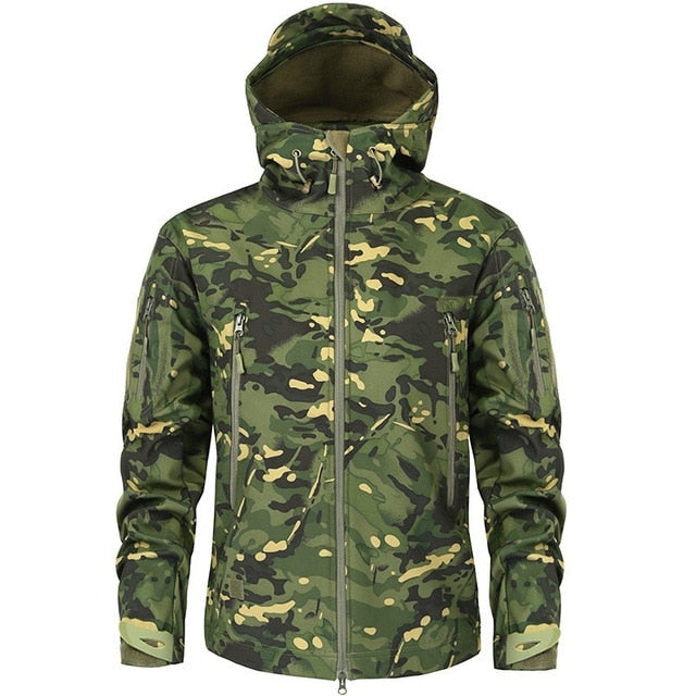 Shark Soft Shell Military Tactical Jacket Men Waterproof Warm Windbreaker US Army Clothing Winter Big Size Men Camouflage Jacket