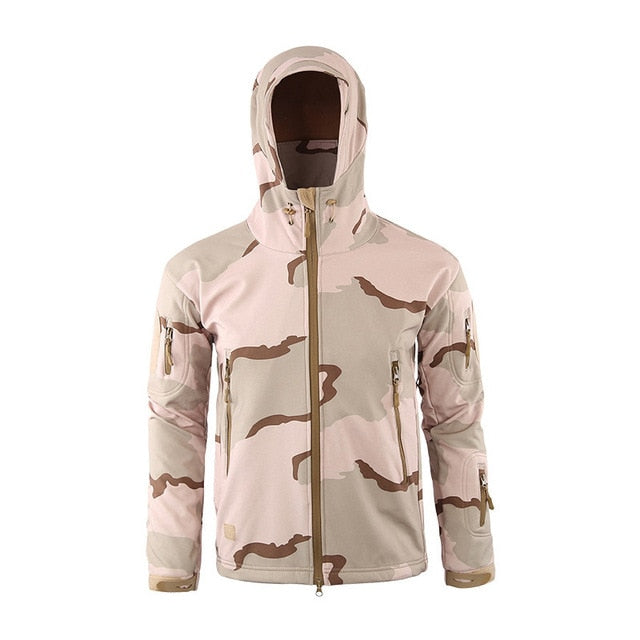 Shark Soft Shell Military Tactical Jacket Men Waterproof Warm Windbreaker US Army Clothing Winter Big Size Men Camouflage Jacket