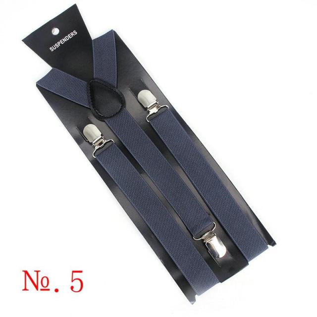 Hot Sale Elastic Leather Suspenders Men 3 Clips Vintage Men's Women Suspender Trousers Wedding Suspension For Skirts 38 Colors