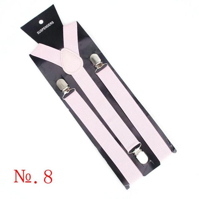 Hot Sale Elastic Leather Suspenders Men 3 Clips Vintage Men's Women Suspender Trousers Wedding Suspension For Skirts 38 Colors