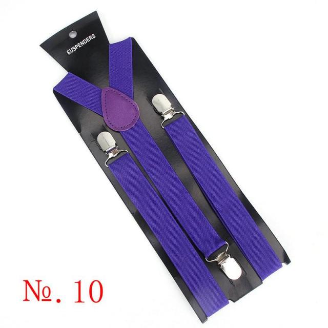 Hot Sale Elastic Leather Suspenders Men 3 Clips Vintage Men's Women Suspender Trousers Wedding Suspension For Skirts 38 Colors