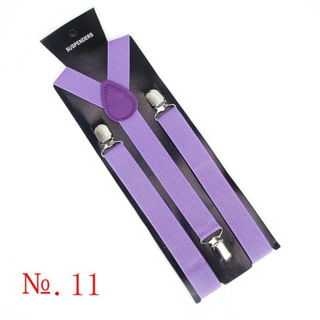 Hot Sale Elastic Leather Suspenders Men 3 Clips Vintage Men's Women Suspender Trousers Wedding Suspension For Skirts 38 Colors