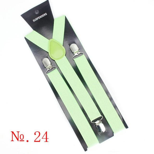 Hot Sale Elastic Leather Suspenders Men 3 Clips Vintage Men's Women Suspender Trousers Wedding Suspension For Skirts 38 Colors