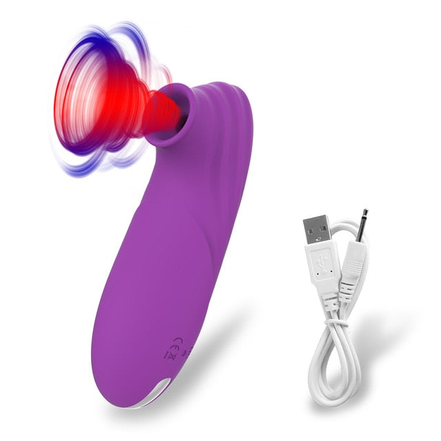 Powerful Clit Sucker Vacuum Vibrator Clitoris Sucking Nipple Sucking Tongue Vibrating Oral Licking Sex Toys for Adult Women