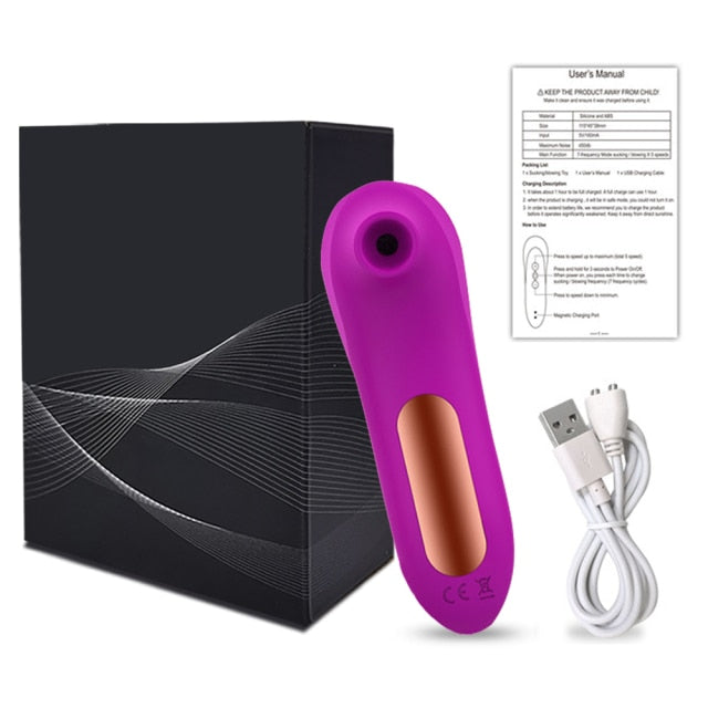 Powerful Clit Sucker Vacuum Vibrator Clitoris Sucking Nipple Sucking Tongue Vibrating Oral Licking Sex Toys for Adult Women