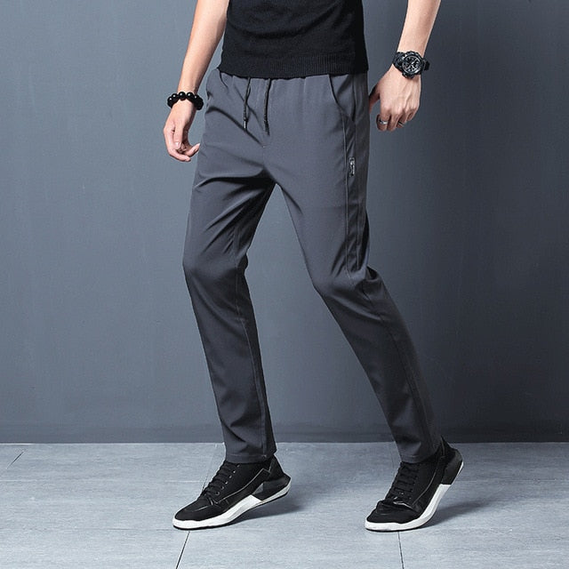 2021 New Men Pants Joggers Fitness Casual Quick Dry Outdoor Sweatpants Breathable Slim Elasticity Trouser Plus Size Men Pants