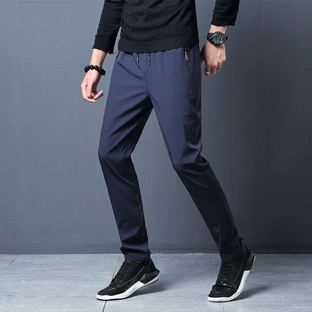 2021 New Men Pants Joggers Fitness Casual Quick Dry Outdoor Sweatpants Breathable Slim Elasticity Trouser Plus Size Men Pants