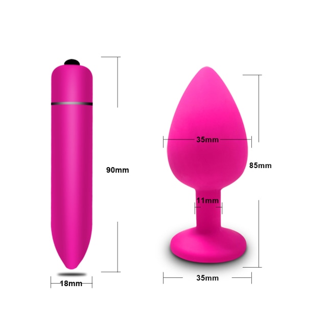 Anal Plug Butt Sex Toys for Women Men Soft Silicone Prostate Massager Mini Erotic Bullet Vibrator Anal Toys for Adults 18