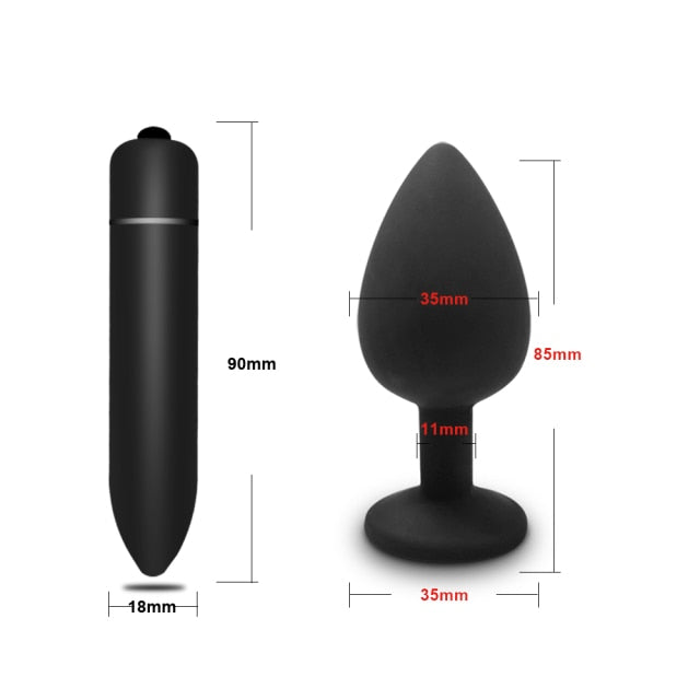 Anal Plug Butt Sex Toys for Women Men Soft Silicone Prostate Massager Mini Erotic Bullet Vibrator Anal Toys for Adults 18