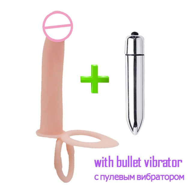 10 Frequency Double Penetration Anal Plug Dildo Butt Plug Vibrator For Men Strap On Penis Vagina Plug Adult Sex Toys For Couples