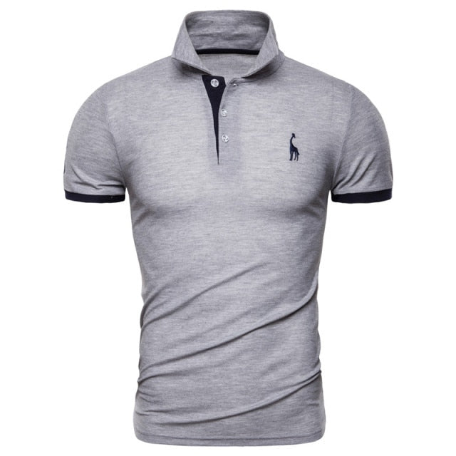 Dropshipping 13 Colors Brand Quality Cotton Polos Men Embroidery Polo Giraffe Shirt Men Casual Patchwork Male Tops Clothing Men