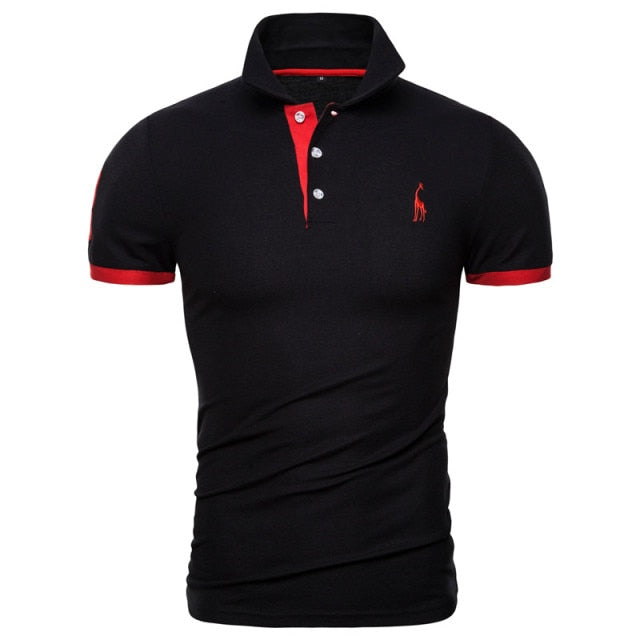 Dropshipping 13 Colors Brand Quality Cotton Polos Men Embroidery Polo Giraffe Shirt Men Casual Patchwork Male Tops Clothing Men