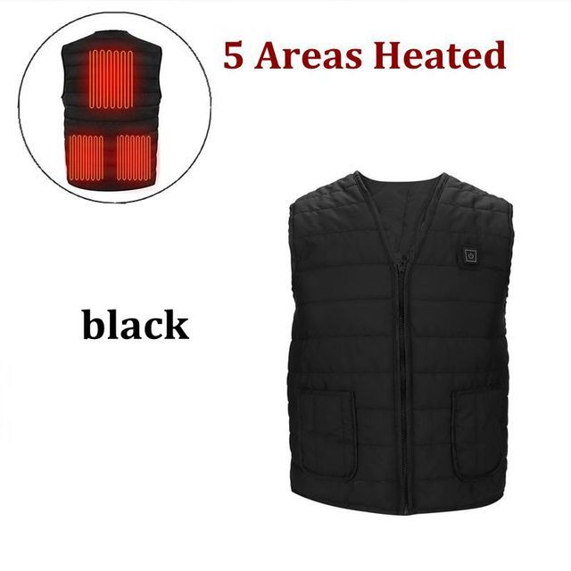 Men Autumn winter Smart heating Cotton Vest USB Infrared Electric Heating Vest Women Outdoor Flexible Thermal Winter Warm Jacket