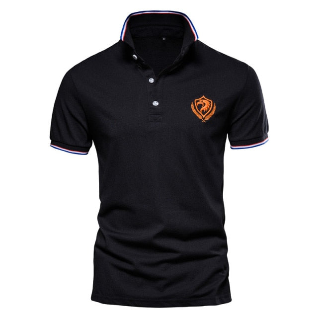 New Summer High Quality Men Polo Shirts Casual Business Social Short Sleeve Mens Shirts Stand Collar Embroidery Polo Shirt Men