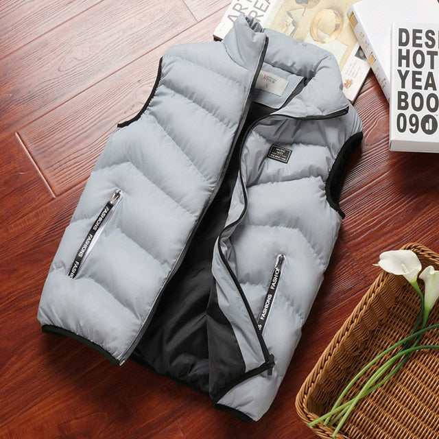 Fashion Mens Jacket Sleeveless Vest Spring Thermal Soft Vests Casual Coats Male Cotton Men's Vest Men Thicken Waistcoat 8XL