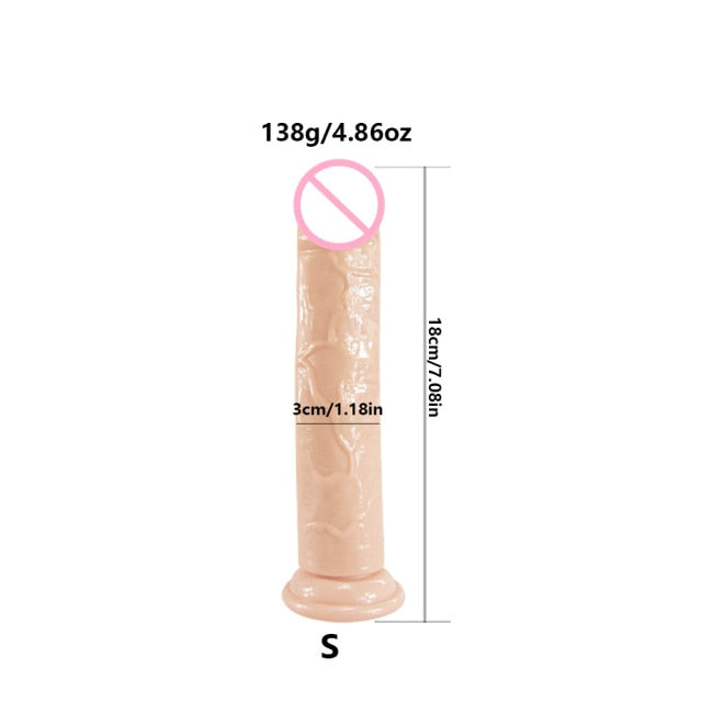 Realistic Dildo For Women Soft Jelly Suction Cup Dildo Anal Big Penis Anal Plug Crystal Dildo Female Sex Toys Erotic Adult 18+