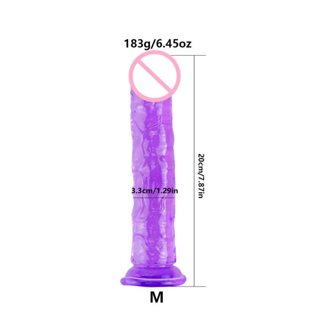 Realistic Dildo For Women Soft Jelly Suction Cup Dildo Anal Big Penis Anal Plug Crystal Dildo Female Sex Toys Erotic Adult 18+