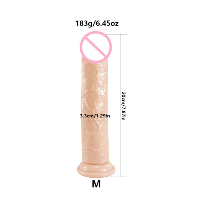 Realistic Dildo For Women Soft Jelly Suction Cup Dildo Anal Big Penis Anal Plug Crystal Dildo Female Sex Toys Erotic Adult 18+