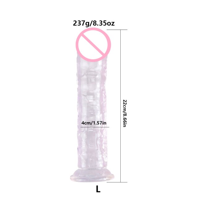 Realistic Dildo For Women Soft Jelly Suction Cup Dildo Anal Big Penis Anal Plug Crystal Dildo Female Sex Toys Erotic Adult 18+