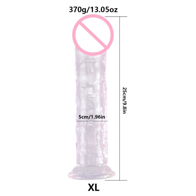 Realistic Dildo For Women Soft Jelly Suction Cup Dildo Anal Big Penis Anal Plug Crystal Dildo Female Sex Toys Erotic Adult 18+