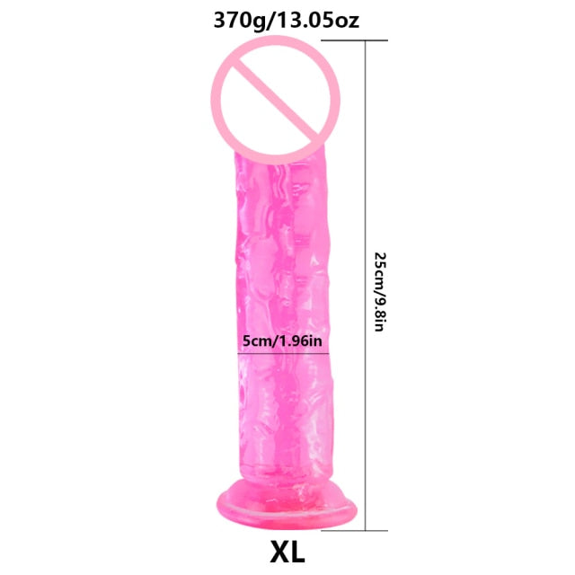 Realistic Dildo For Women Soft Jelly Suction Cup Dildo Anal Big Penis Anal Plug Crystal Dildo Female Sex Toys Erotic Adult 18+