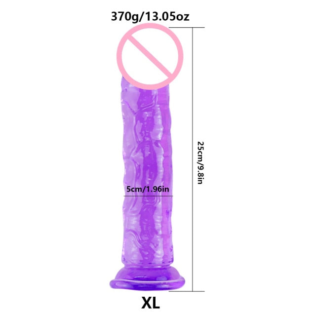 Realistic Dildo For Women Soft Jelly Suction Cup Dildo Anal Big Penis Anal Plug Crystal Dildo Female Sex Toys Erotic Adult 18+